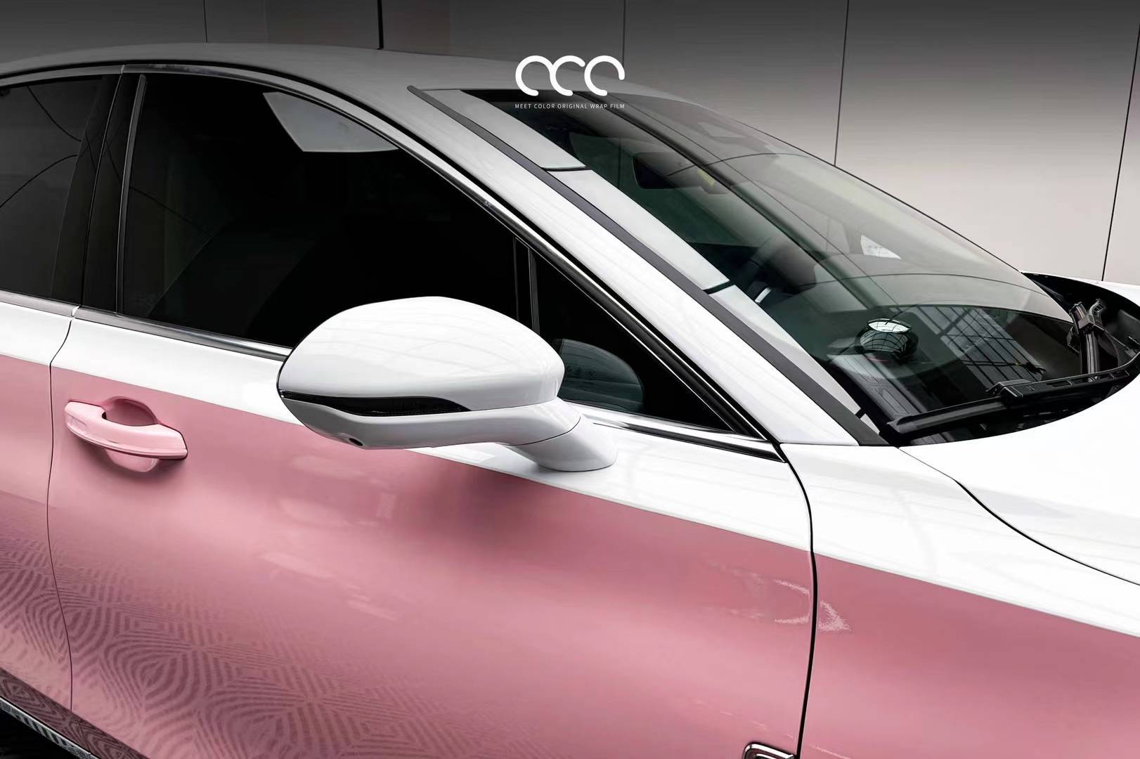 红旗h5漫彩改色膜亮胭脂粉 亮白,高级的粉色系_全国