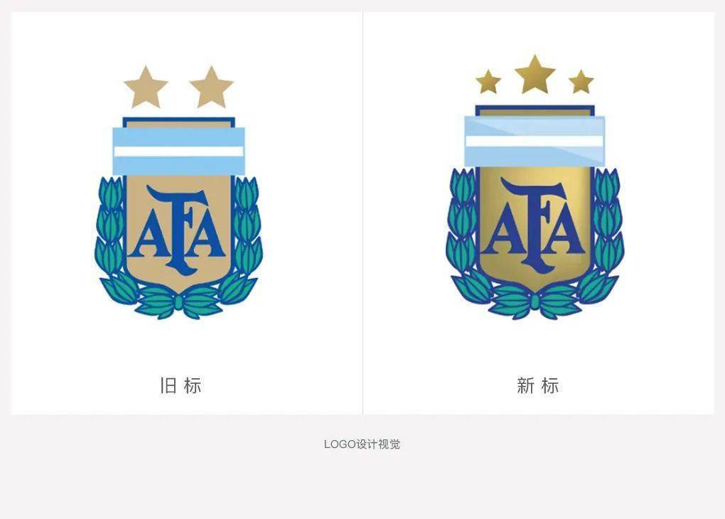 阿根廷国家队新logo升级为"三颗星"!
