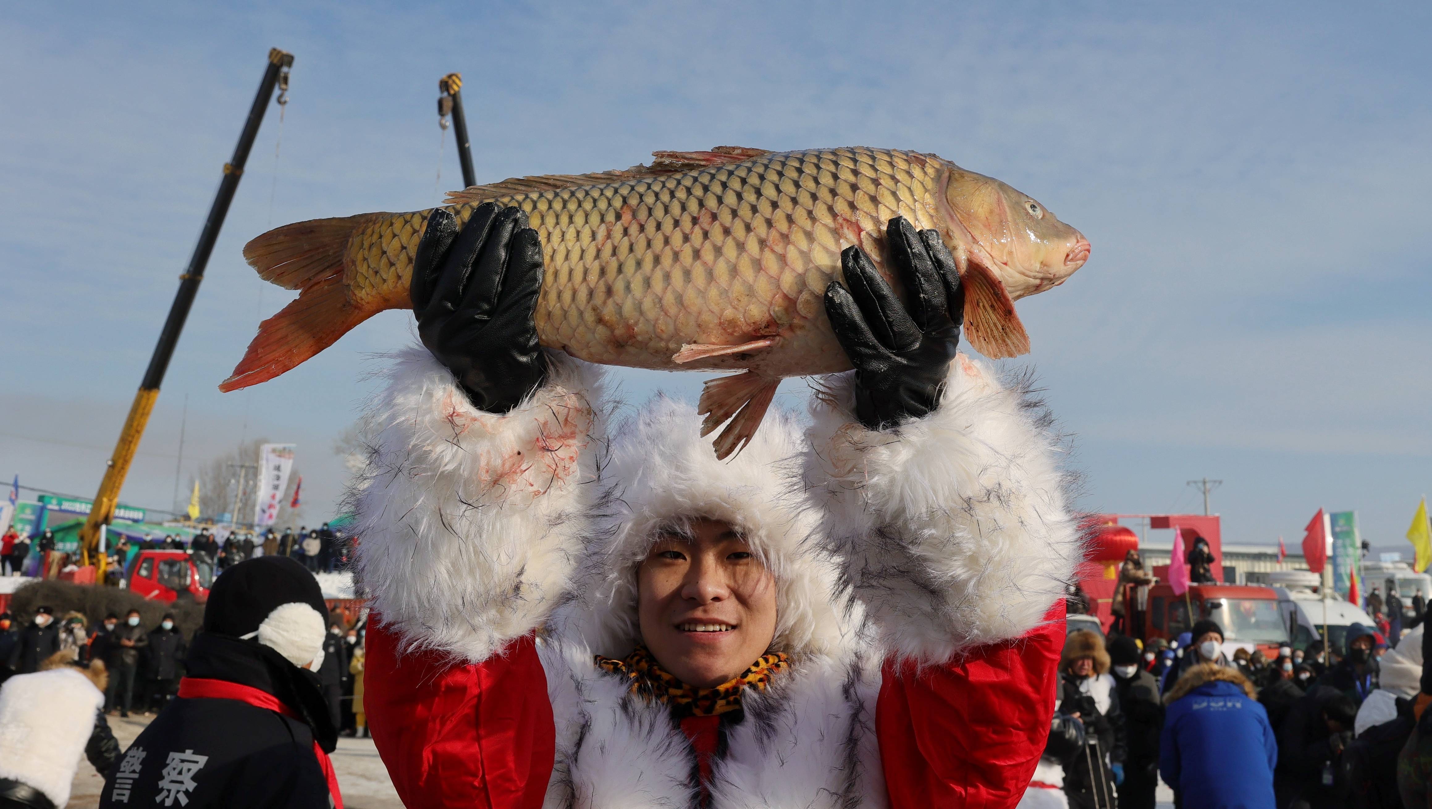 "2022黑龙江冷水鱼·冬捕季" 冬捕大典在牡丹江镜泊湖成功举办_活动
