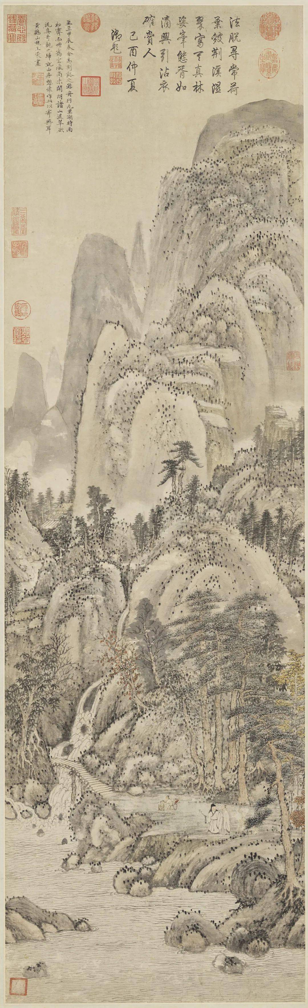 1cm《 桃源春曉圖》 紙本設色 157.3×58.