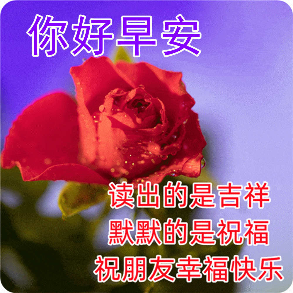 吉祥祝福早上好动态表情包 一份早安动态祝福图片