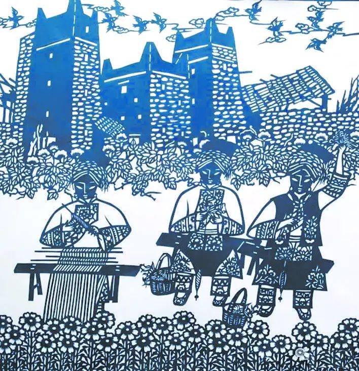 巧手剪羌风 蕙心绣羌韵——余德书的"艺术人生"_剪纸_羌族_作品