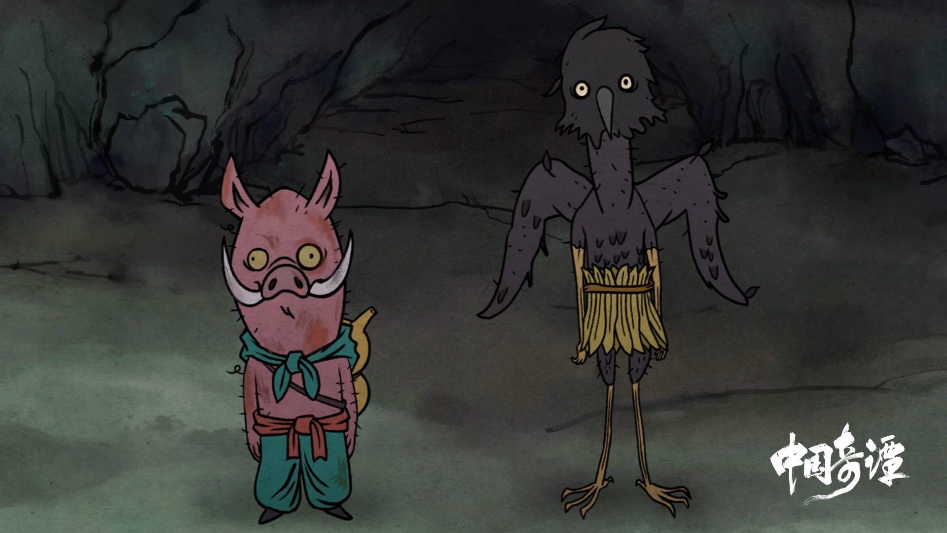 无毛的小猪妖和好友乌鸦精,像不像工作做到秃顶了的年轻人?