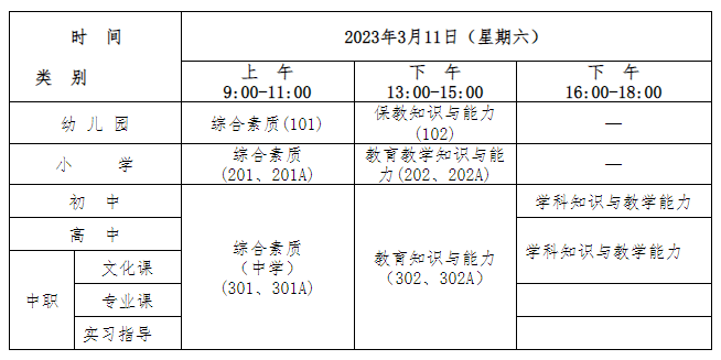 【浙江】2023年上半年中小学教师资格考试(笔试)公告_专业_科目_教育部