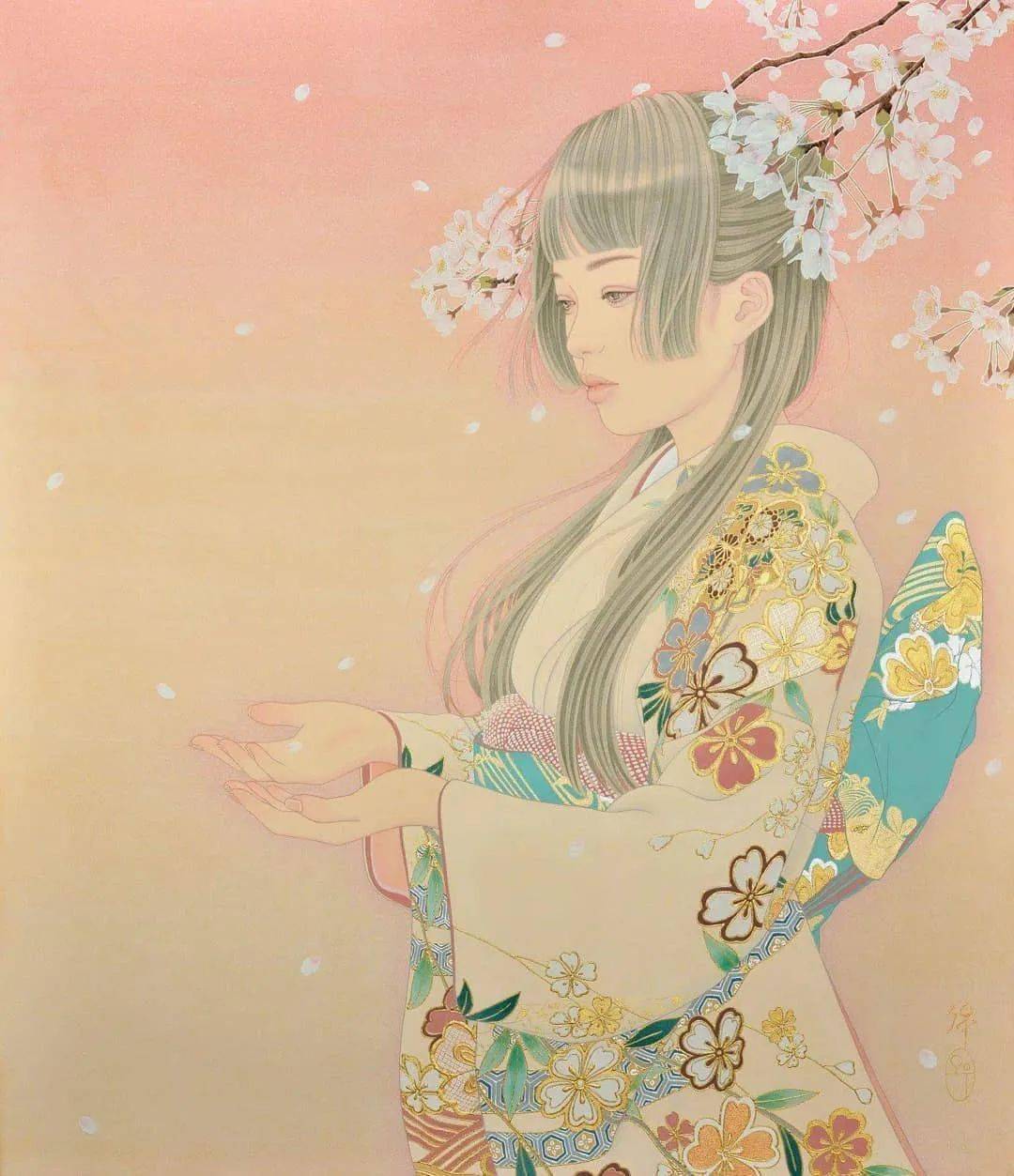 日本女画家笔下魅惑至极的柔美少女惹人怜爱