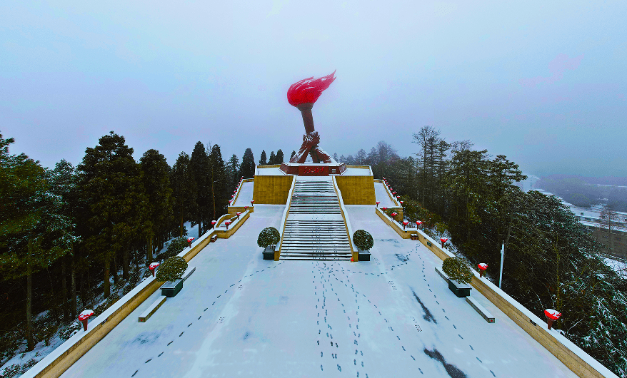 井冈山雪景图片