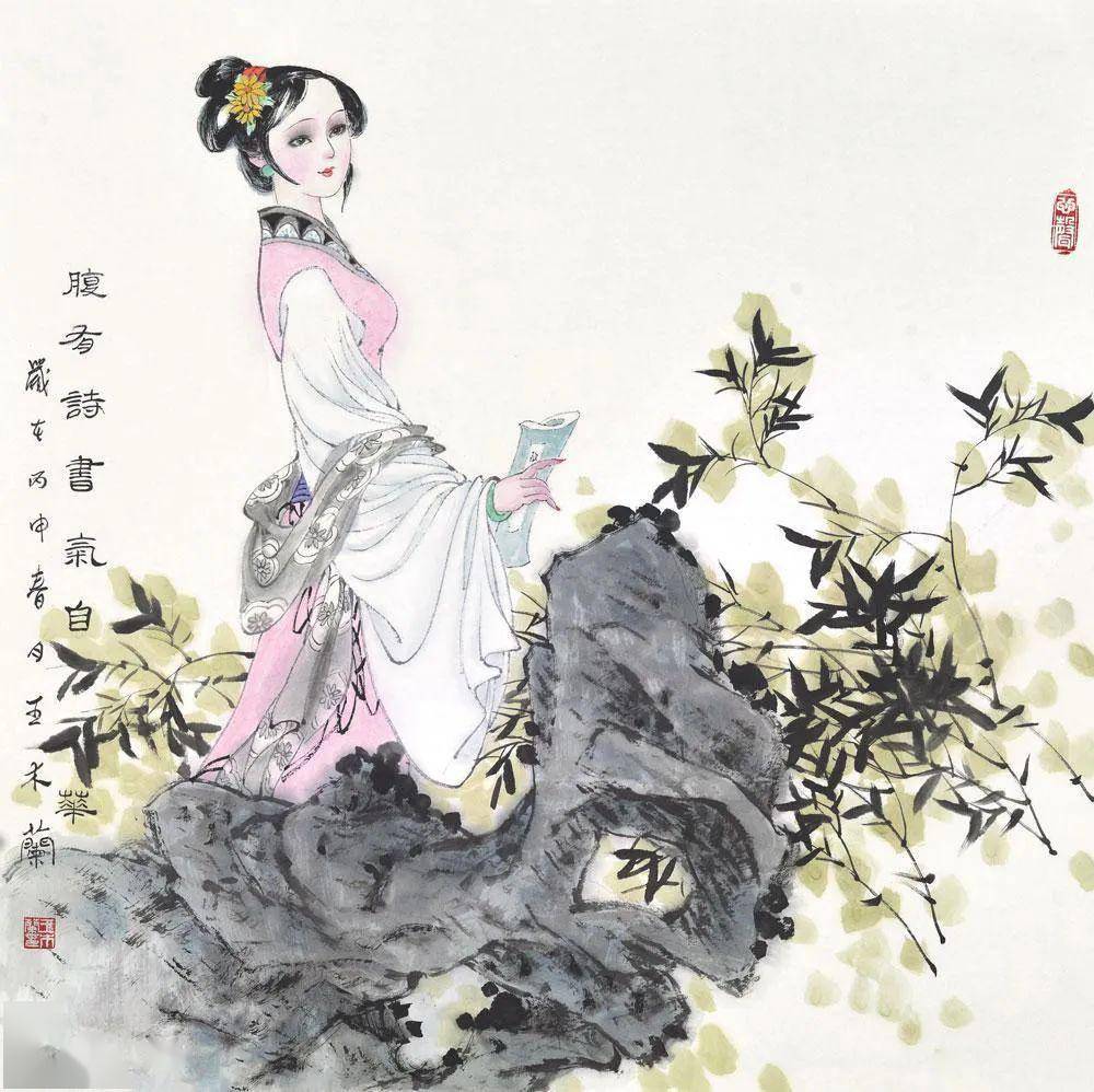 王木兰笔下富有诗意的仕女画_人物画_传统_山西