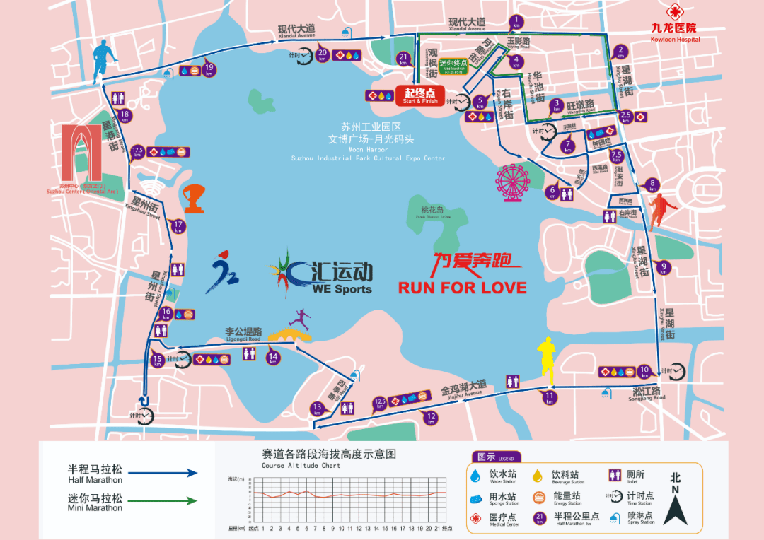 金鸡湖马拉松路线地图图片