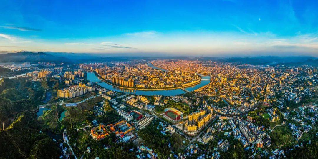 梅州城区全景图.