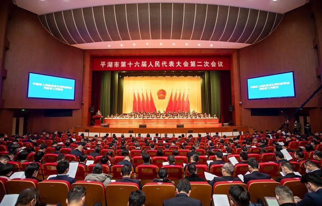 听取市长周军波所作的政府工作报告,以及平湖市2022年财政预算执行