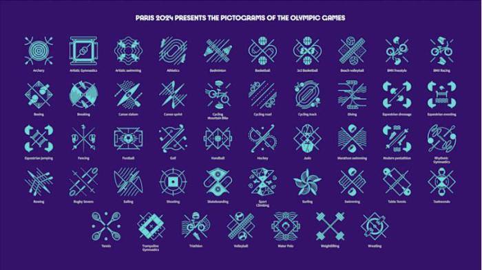 巴黎奥运会体育图标公布 传递“荣誉徽章”理念 