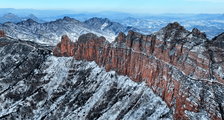 【组图】河北武安:春雪落太行 山川美如画_白雪_景色_在线