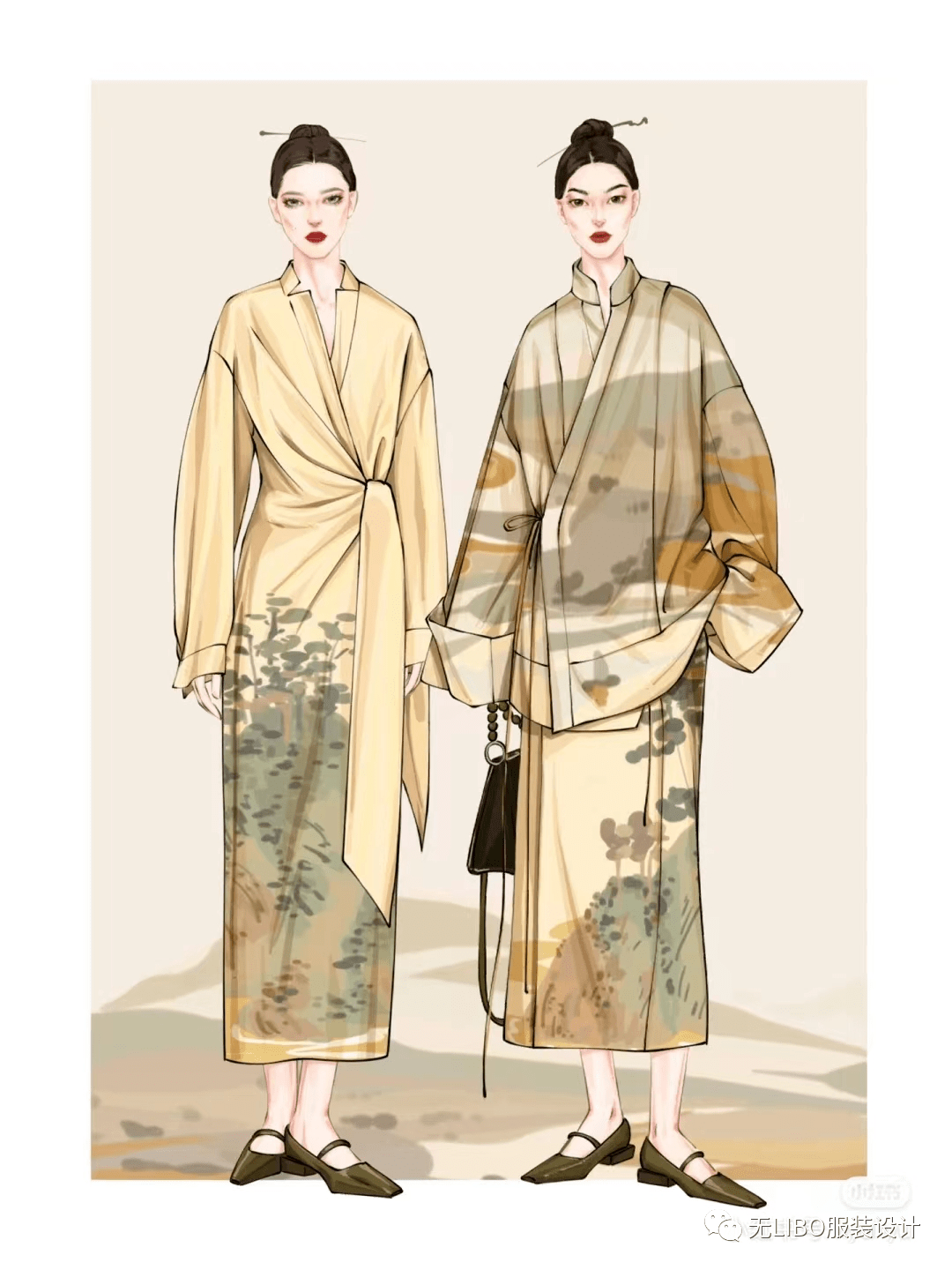 古风/新中式服装系列效果图!(考研模板)_风格_服饰_趋势