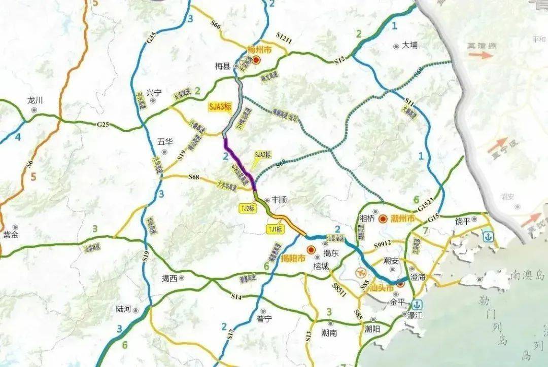 汕昆高速公路揭阳新亨至梅州畲江段及梅汕高速公路梅州程江至畲江段改