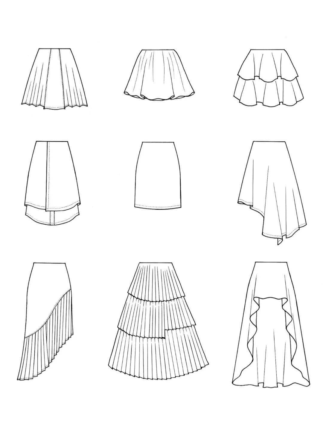 仅供参考的千款服装款式图线稿素材!(快来参考学习一下吧)