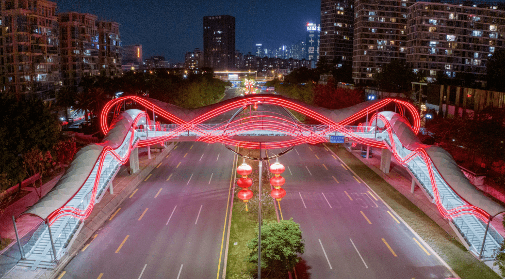 龙华区这两座天桥完成升级改造!位置在._大道_民丰_深圳北站