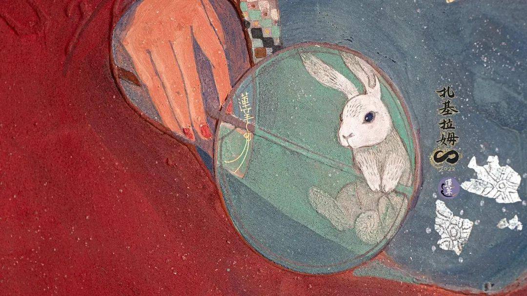 她用岩彩艺术为中国唯一女财神连续八年重现金身!_莲羊_绘画_扎基