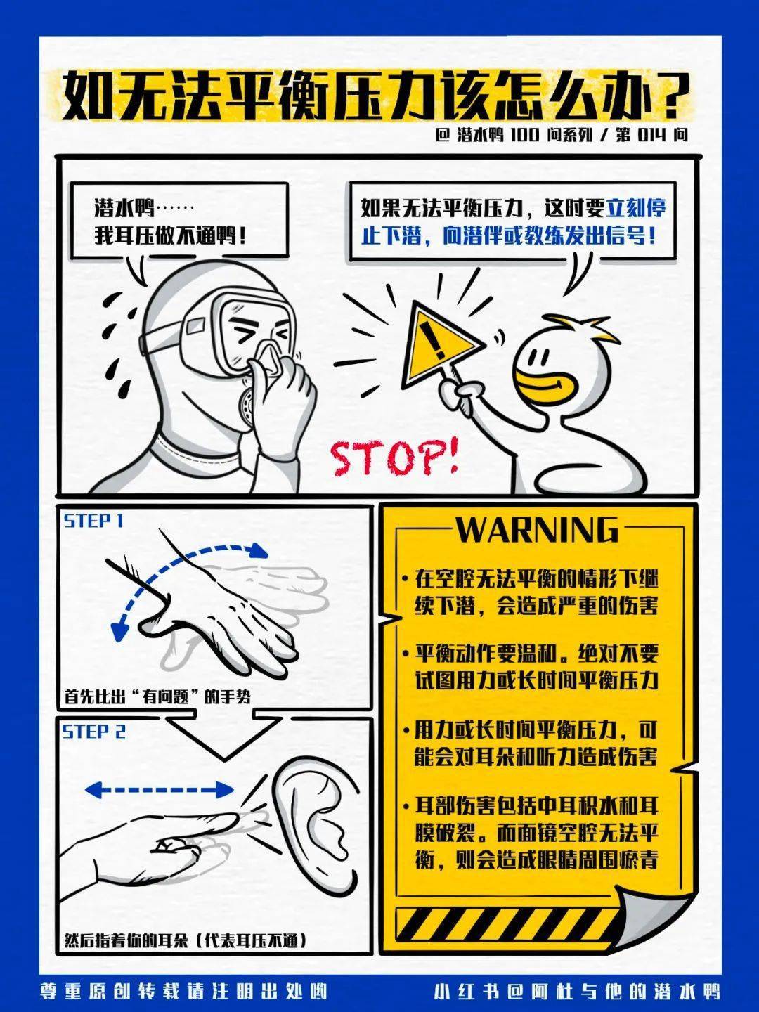 漫画潜水鸭100问| 第十四期：如无法平衡压力该怎么办？_搜狐网