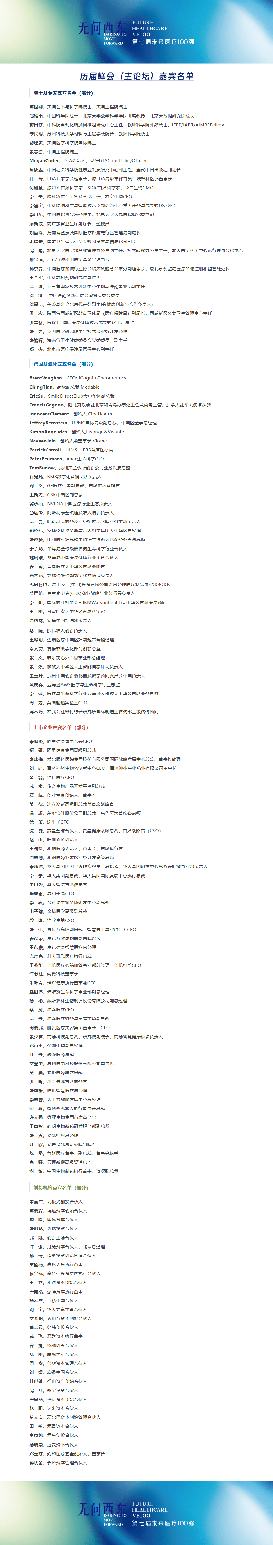 只问敢勇，无问西东 | 第七届将来医疗100强大会构造大公开~