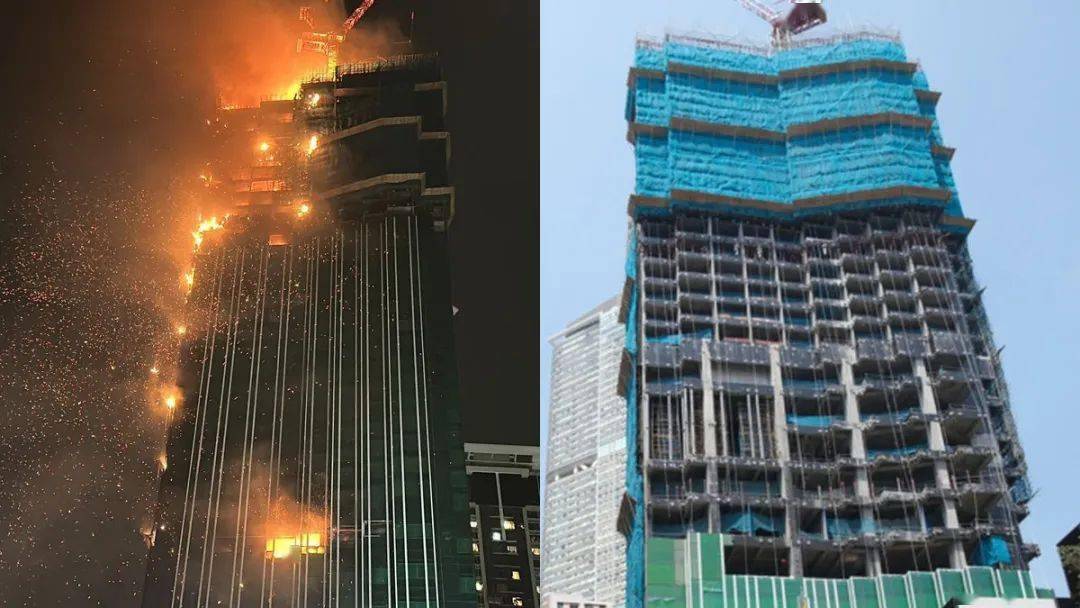 香港尖沙咀高楼突发大火,火焰冲天,顿成火海_大厦_火警_火势