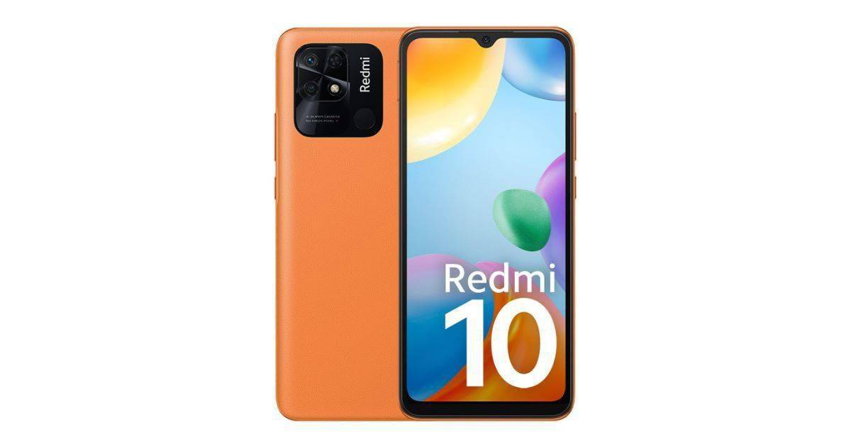 小米 Redmi 10 手机推出新的日出橙颜色版本     类似皮革的纹理饰面