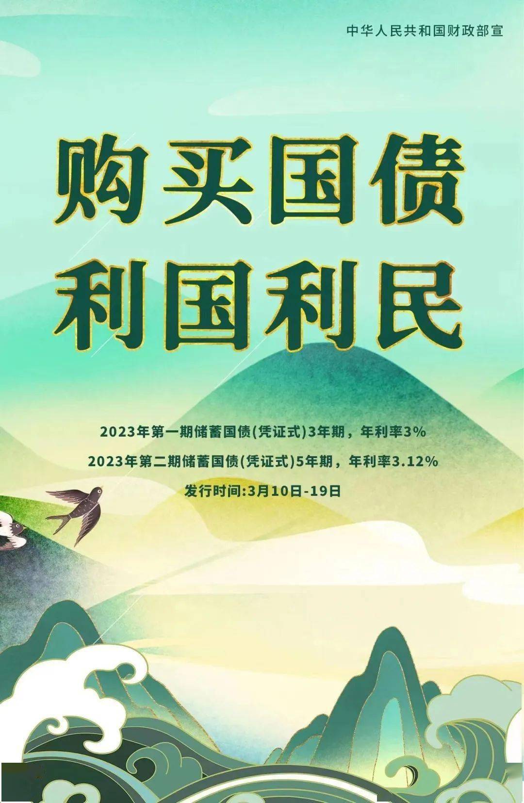 2023年储蓄国债(凭证式)第一期,第二期3月10日发售_利率_认购_内容