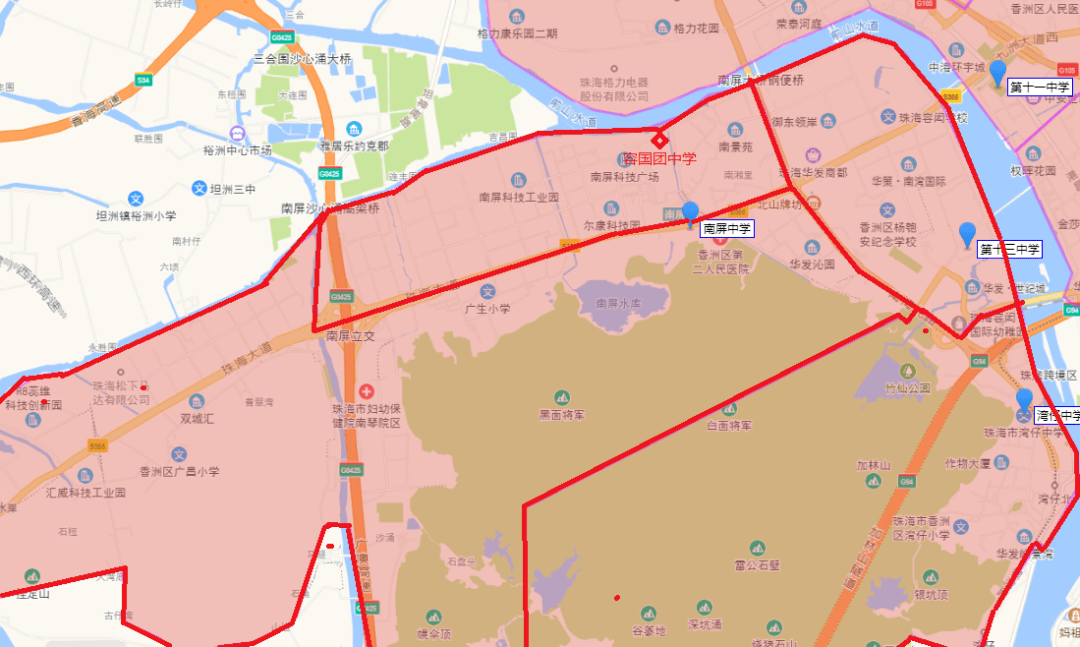 十二村,广生村(部分,寿芳阁,供销宿舍楼,华侨新村,南泰明湾,丰盛园