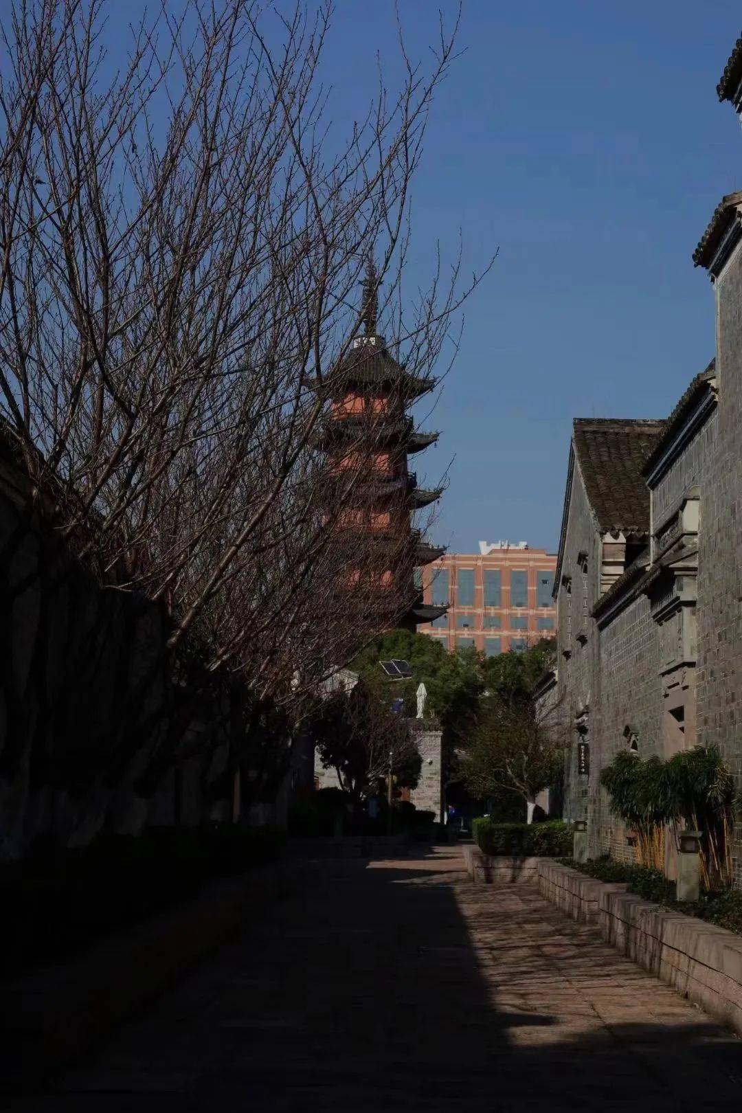 天封塔正对塔影巷静穆肃立多年前它曾是这个城市的制高点