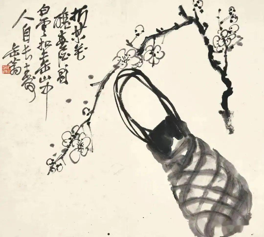吳昌碩 梅竹雙清圖 吳昌碩雙色梅花| Wu Changshuo, Plum Blossoms | Fine Chinese