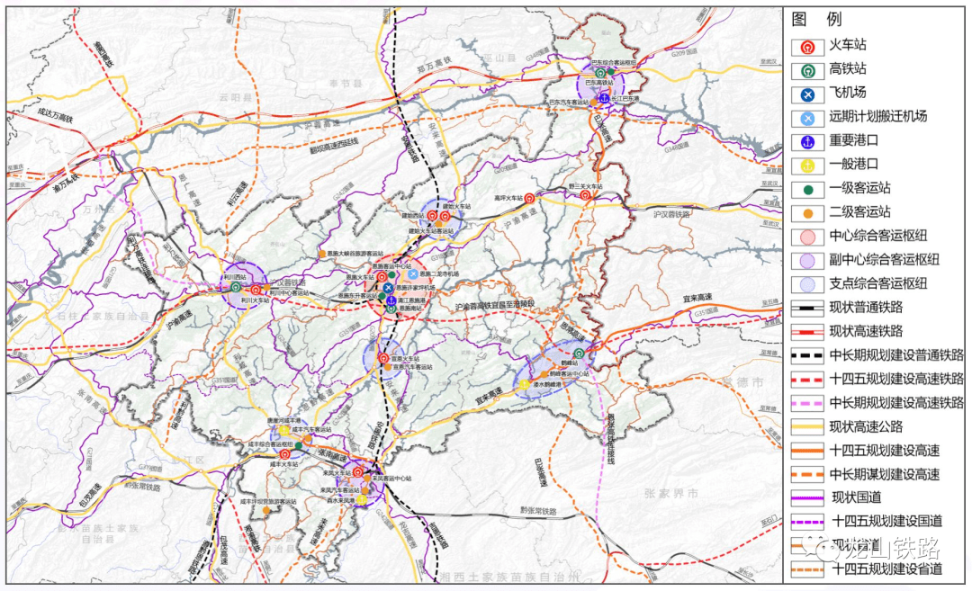 恩施州最新铁路规划出炉,龙山北,来凤站或将形成双枢纽