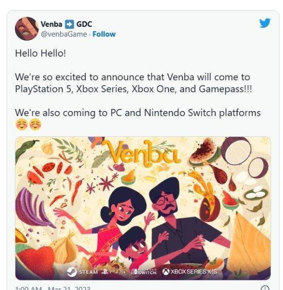 印度风烹饪游戏《Venba》宣布加入XGP：做份电子咖喱