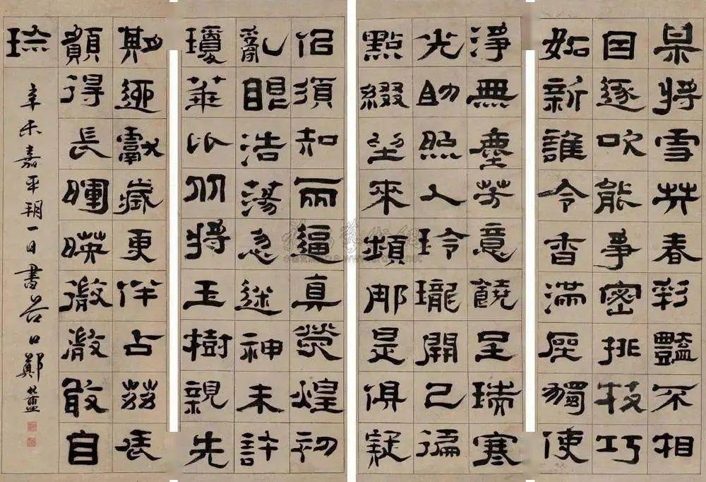书法家,郑簠无论是临摹汉碑的种类,还是流传隶书作品的数量,在有清代