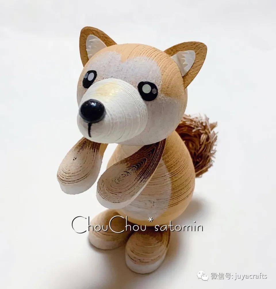 【大师作品】日本衍纸艺术家satomin立体汪星人作品欣赏_人物_图片