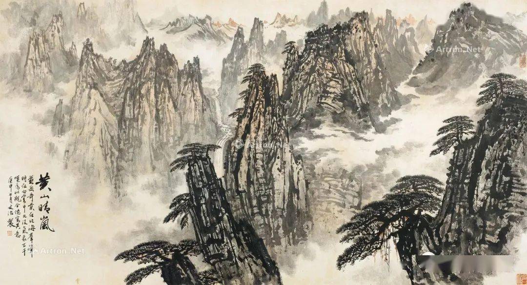宋文治山水画赏析_当代_江南春晓_娄江