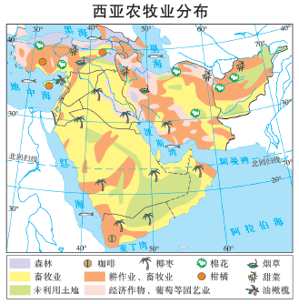 西亚地形气候图图片