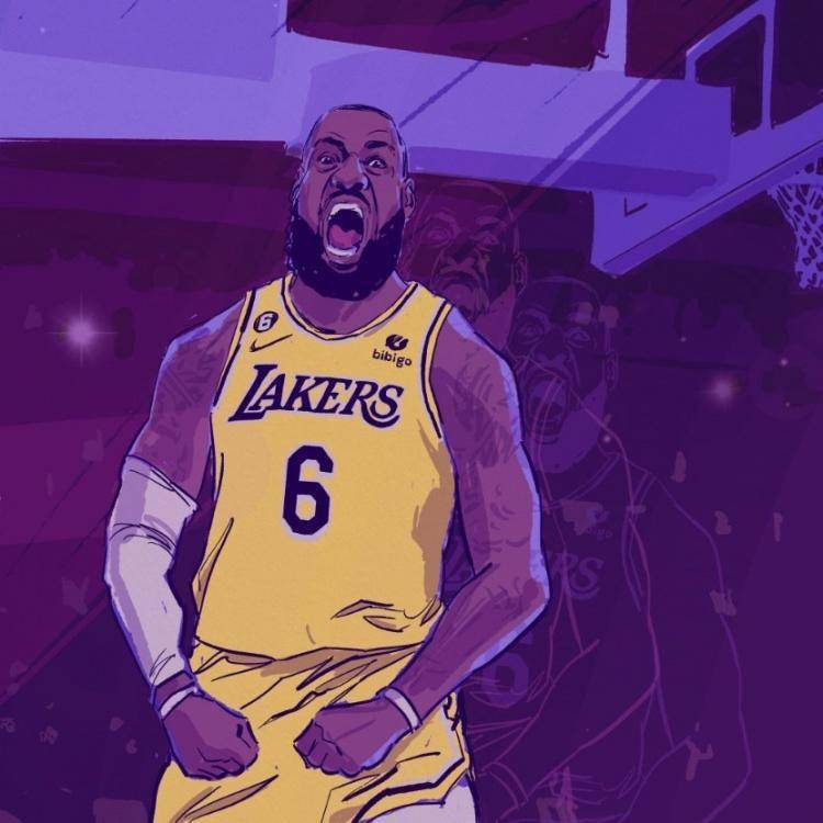 湖人官推晒詹眉里夫斯八村动漫图:首轮已结束 而任务还未完成_灰熊_1