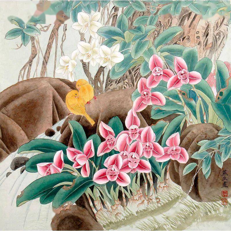风格严谨细致,造型生动传神——梁燕生花鸟画_作品_绘画_工笔