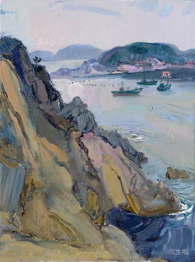 【写生啦】当代油画家笔下的船与海_cm_布面_张立平