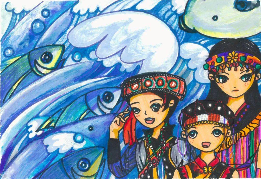 《泉》 陈雨沫 小学组《林间的小河》 高吴芊 小学组《昆虫营地》杨涛