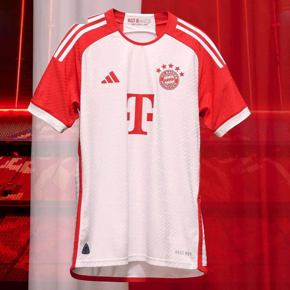 拜仁慕尼黑发布23/24赛季主场球衣,致敬德甲升级_衣领_进群_球员