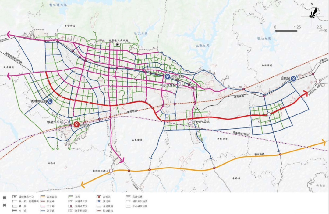 祁阳市国土空间总体规划(2021-2035年)而祁东县的规划中也显示,南衡