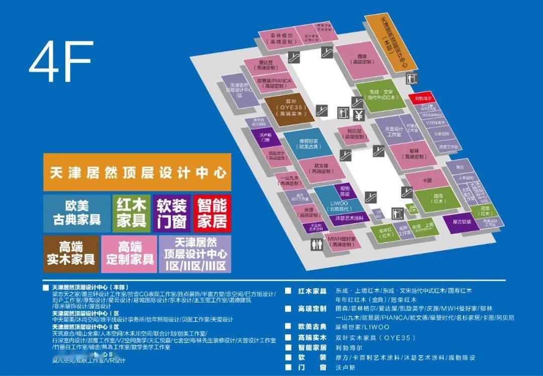 天津居然之家珠江友谊店楼层导视