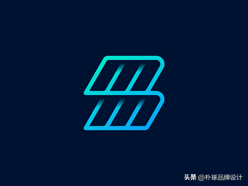 蓝色系品牌标志logo科技感满满