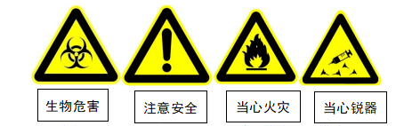 指令標識:強調人們必須做出某種動作或採用措施的圖形標誌,含義是人們