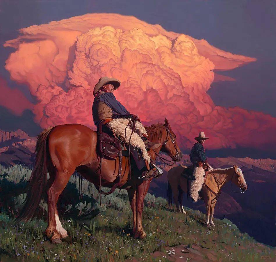 法国艺术家马克·马吉奥里西部题材超写实油画艺术作品欣赏.