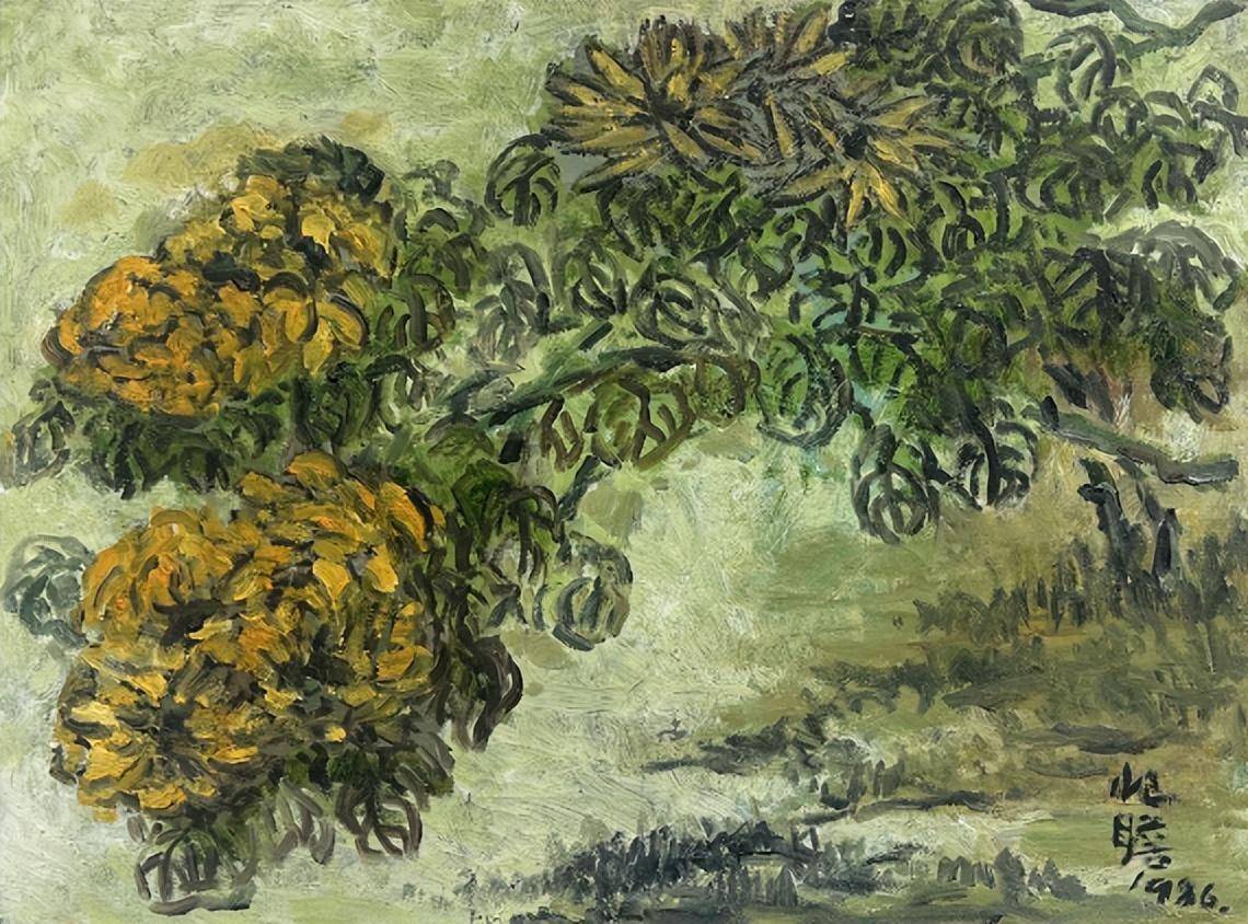 "我们从东西融合这个点,通过朱屺瞻先生创作的三十余件珍贵油画作品