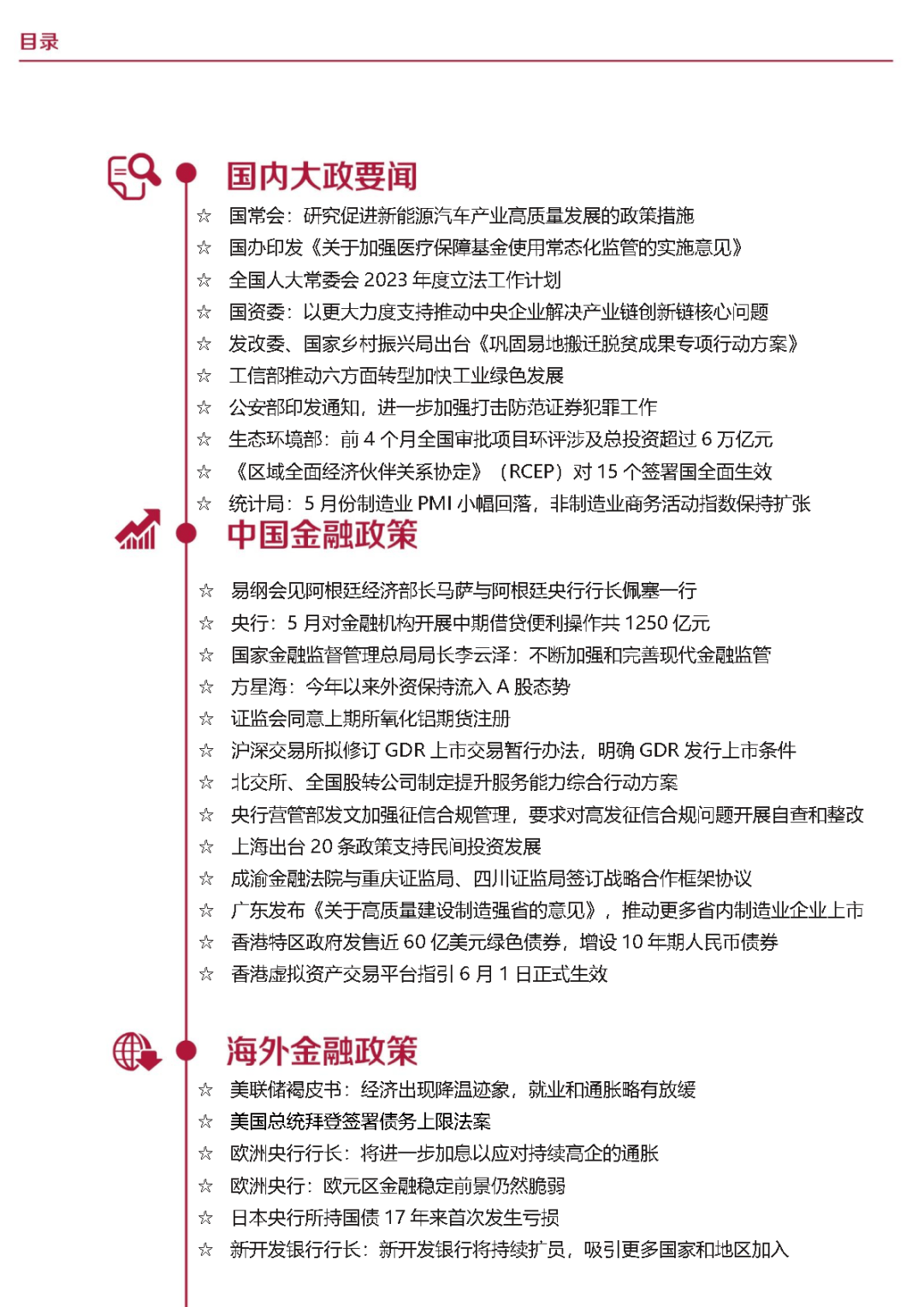 《金融政策信息》周报2023年第21期(5月29日-6月4