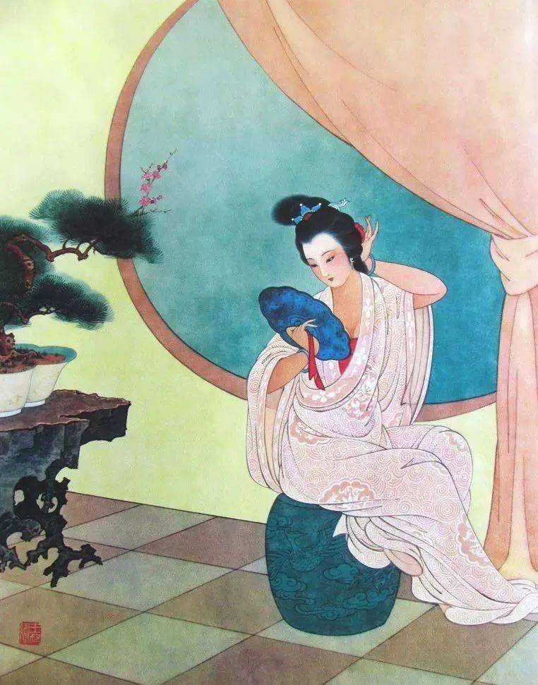 王叔晖十二花神图_工笔_公司_息夫人