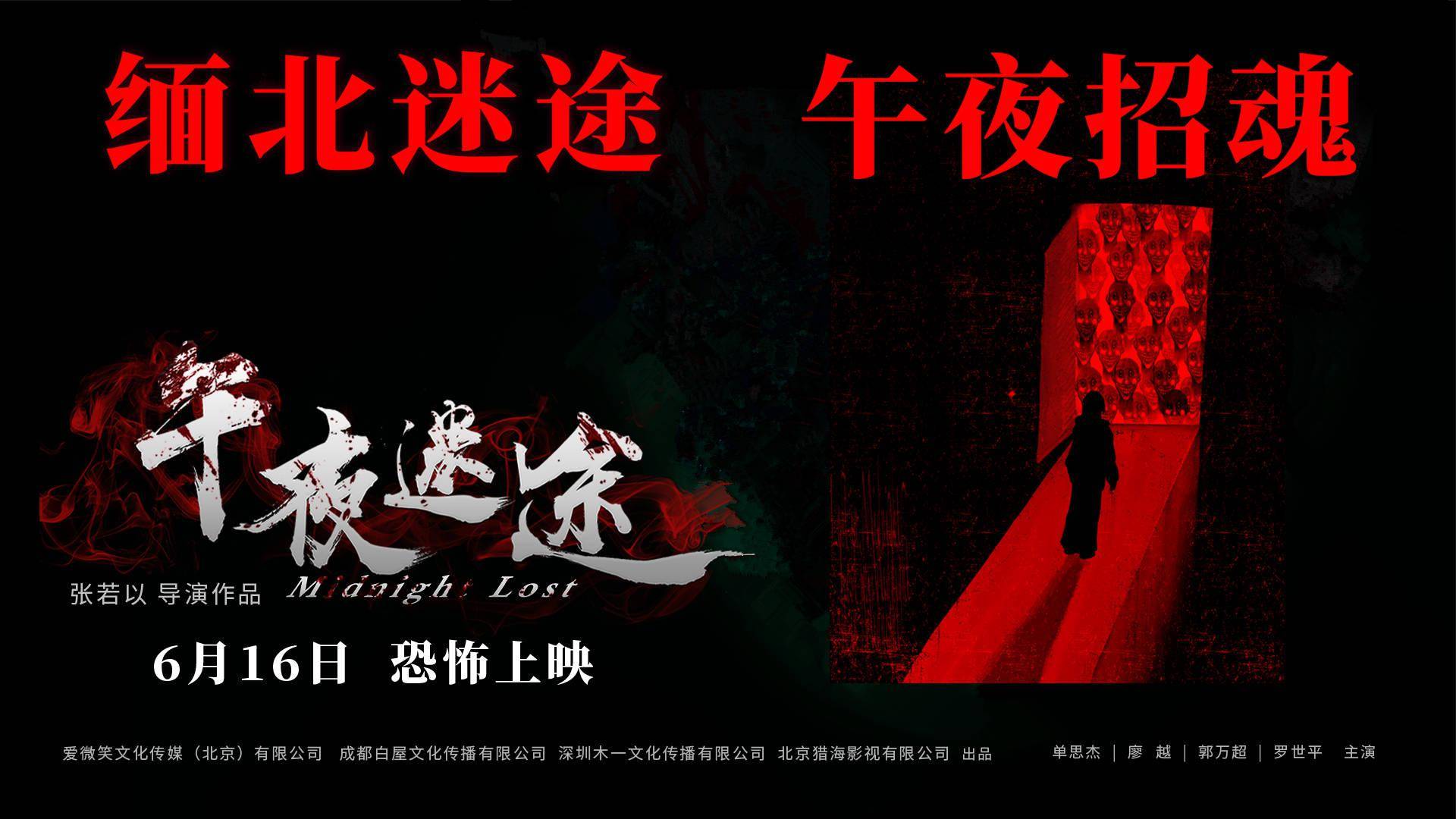 中缅恐怖电影《午夜迷途》发映前横版海报 神秘主题