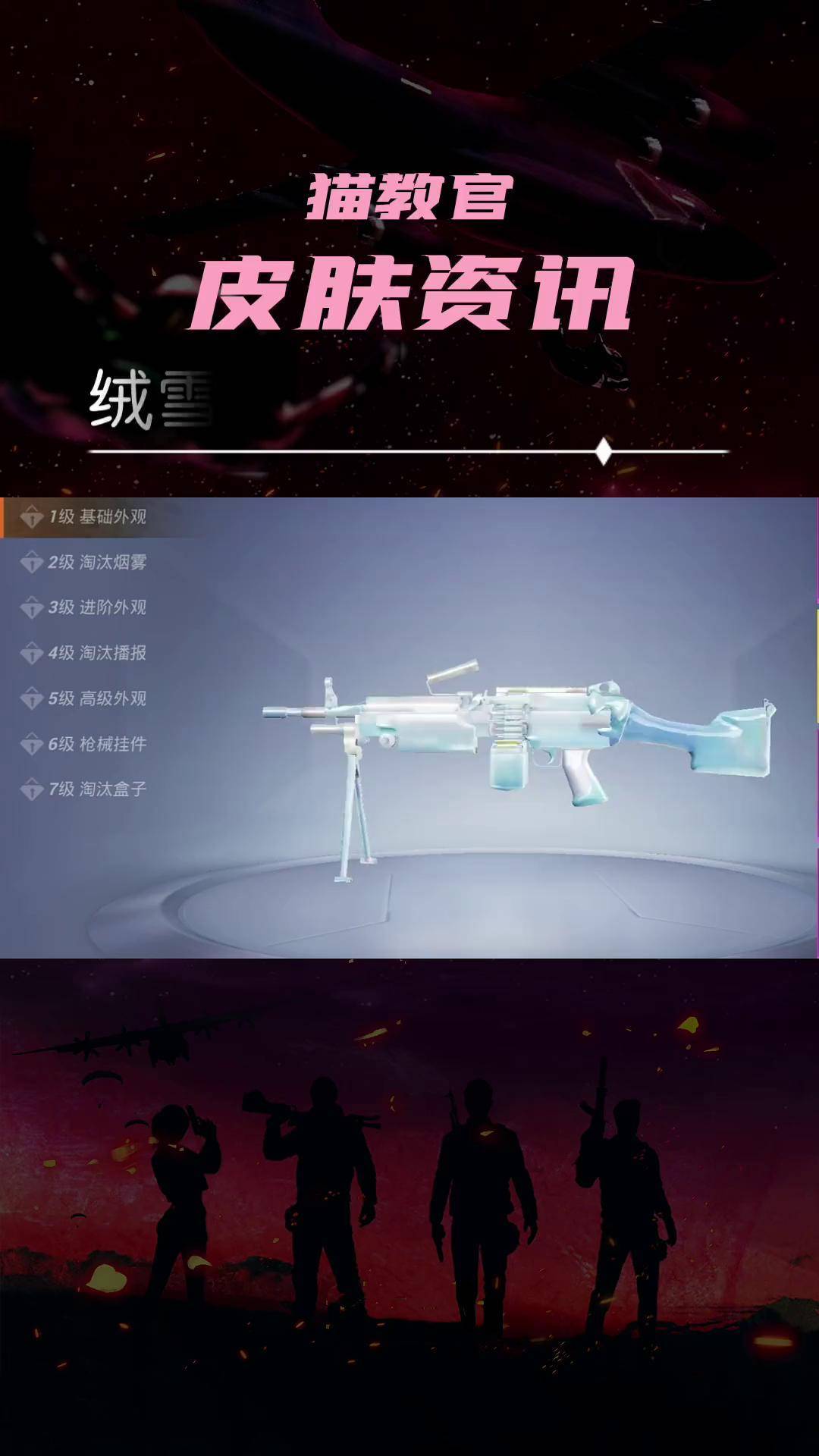 绒雪飘舞升级枪m4被砍 改为m249大菠萝